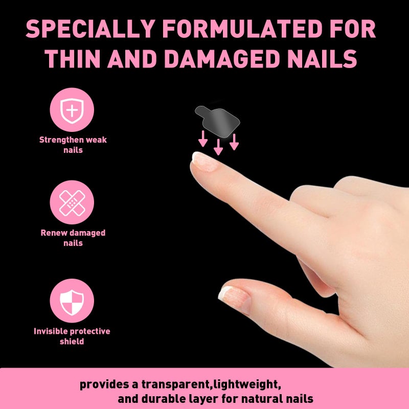 TRESSON Nail Repair Patches for Damaged Nails - 580 Units Pre-cut Nail Repair for Fixation& isolationlayer, Recovery Protective layer for Acrylic Various Sizes Easy to Use and InvisibleInstant - Image 3